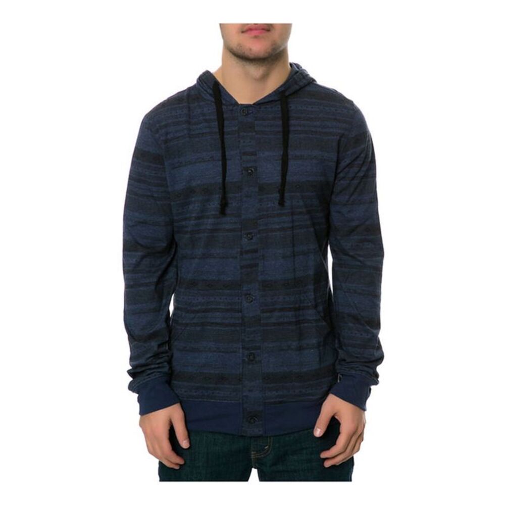 AMBIG Mens The Boots Hooded Henley Shirt, NWT